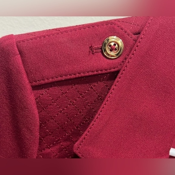 White House Black Market Womens Jacket  Blazer 8 Rayon Red - Picture 6 of 9